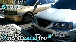Stock Elantra VS Slammed Hyundai Comparison   (Side by Side)