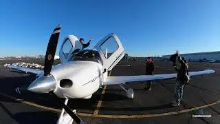 No Car! 1hr Freezing Walk to Town | Cirrus SR22 Night Flight to Pennsylvania New York City