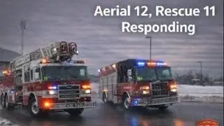 Clarington Emergency & Fire Services Aerial 11,Rescue 11 Responding