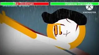 The Stickman: Facing The Demon with healthbars Final Battle