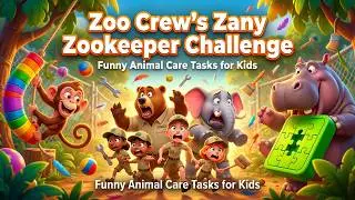 Zoo Crew&rsquo;s Zany Zookeeper Challenge 🦁  Funny Animal Care Tasks for Kids  Educational Cartoon