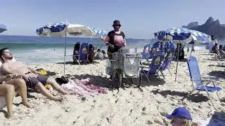 ☀️ Relaxing Rio Beach Walk 4K Showing Oceanfront Beauty With Nature Soundscape 🌴