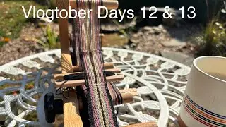 Vlogtober Days 12 & 13 inkle loom, sockoween and a pond tour #weaving #knitting #backyardpond