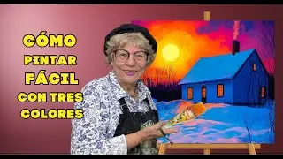 Como aprender a pintar atardecer con tres colores.