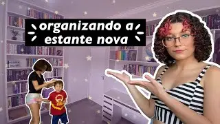 organizando minha estante de livros nova 🔨🥳📚