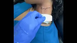 Fineline neck tattoos 🫟📌