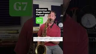 Ridiculous Sax Finger Buster Phrase! #saxophone #jazzphrases #bebop #saxophonelessons #jazz