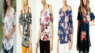 Most demanding and running printed cold shoulder blouses // floral print spaghetti strap blouses