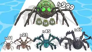 SPIDER EVOLUTION 3D RUN - Level Up Spider Max Level Gameplay (Spider Evolution 3D Games)