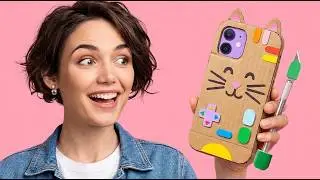 😻 Ma maman m'a fait un PORTABLE CHATON 😻 || Astuces pour portable avec du carton par 123 GO! Like