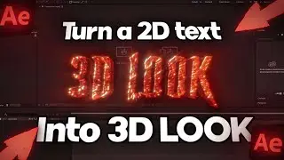 &bull; How To Turn a 2D TEXT into a 3D LOOK without ELEMENT Plugin on After Effects (Mehza style)&bull;