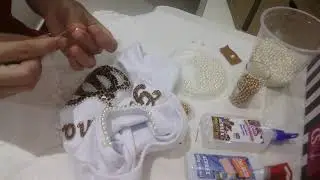 Como bordar golas de bodys com pérolas
