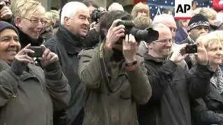 Annual fancy dress Christmas Pudding race in central London