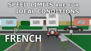 How should I drive in a residential area? Fran&ccedil;ais Speed limits are for ideal conditions. (FRENCH).
