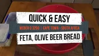 Quick & Easy Feta, Olive Beer Bread on a Weber Q