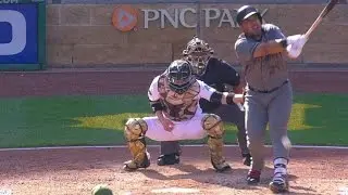 ARI@PIT: Tomas swings and misses, gets hit, stays in