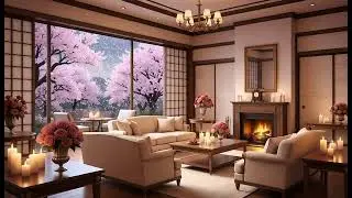 1 Hour Romantic Valentine Ambience 🌸 Luxury Japanese Apartment with Cherry Blossoms