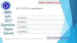 ISRO MAY 2017 Q57. (1217)8 is equivalent to
