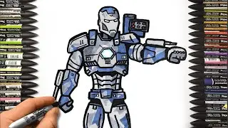 How To Draw War Machine Camo Skin | Marvel & Fortnite | Step by Step Drawing Tutorial