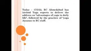 IGNOU RC AHMEDABAD - Yoga experts to deliver the address on 