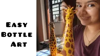 #bottleart #easy #trending #bottlecraft #bottlepainting #bottle #giraffe #craft #viral #viralvideo 