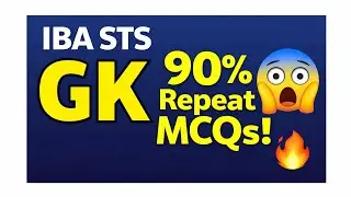 GK Past papers | GK | Solved | IBA STS Test 2025 Preparation | intermediate Category Jobs