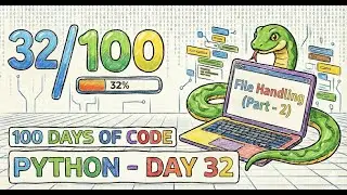 100 Days of Python – Day 32 File Handling (Part 2): File Pointer, tell(), seek(), r+, w+, a+