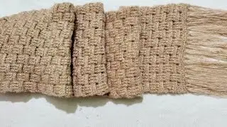 How to make a gents crochet  muffler /scarf #01