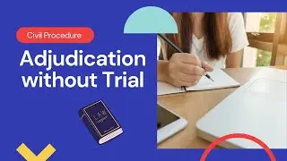 Adjudication--Civil Procedure--Bar Exam--Law School--Summary Judgment--Restraining Order--TRO