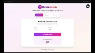 RandomizeMe &ndash; A Fun Random Decision Maker | Built with Bolt new