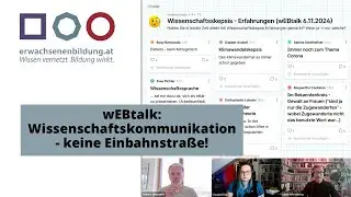 wEBtalk: Wissenschaftskommunikation - keine Einbahnstraße!