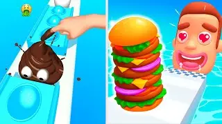 Sandwich Runner VS Pop Run - All Levels SpeedRun Gameplay iOS Android