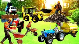 Truck tractor loading video Indian tractor 3D game 🎮 Nishu Deswal JCB 🚜 