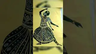 How to draw a girl with classical dance drawing .
