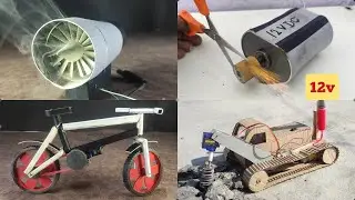 Homemade simple DC MOTOR projects.jet engine,12v Dc motor, Motorized cycle,Hole digger excavator