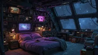 Глубокая Работа | Космический Эмбиент для Учебы | Sci-Fi Комната: Вид Туманности
