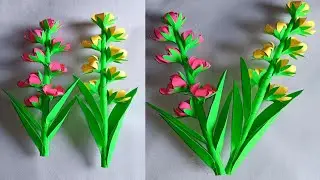 Paper flower stick|| Handmade paper crafts||how to make ||