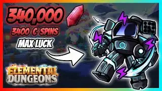 Spinning With 340k Gems For A Corrupted MECH Element | Elemental Dungeons