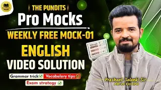 ProMocks LIVE MOCK 01 - ENGLISH Video Solutions by @prashantsolankienglish 