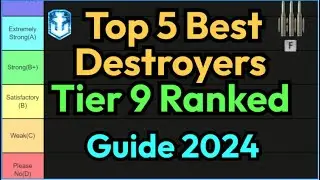 Top 5 Most Powerful Destroyers Picks in Tier 9 Ranked Battles Season | World of Warships