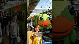 Welcome aboard the grasshopper-themed train! Enjoy your ride! 🦗🚆 #train #funny