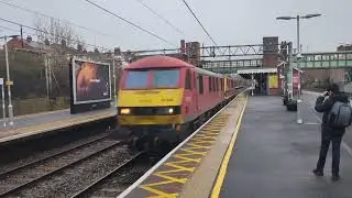 90040 & 90013 pass through Witham on route learner duties working 0T90