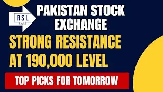 #KSE100 Index Analysis | Strong Resistance 190,000 level🔥| Top Picks for Tomorrow🚀