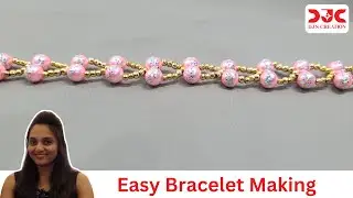 Easy Bracelet Making Tutorial dj's creation #BraceletMaking #CrystalBracelet #diyjewelry