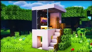 How to build a Small Modern House in Minecraft #3 | Minecraft | #minetechandgaming #minecraft