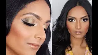 SHIMMERY EYE MAKEUP LOOK + REVIEW & SWATCHES OF JOUER'S SKINNY DIP COLLECTION || DEEPICA MUTYALA