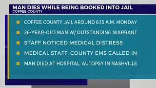 Man dies while being booked into Coffee Co jail