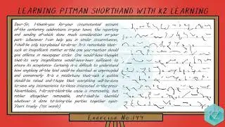 Exercise No.144 @ 90 WPM - Pitman Shorthand Dictation - KZ Learning