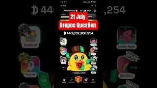 21 July Dropee Question of the day answer 🔥 Today Dropee Airdrop New Update | Dropee answer Today