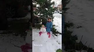 ☃️How to build a Snowman | Making a perfect Snow man #birmingham #snowmanmaking #natureislife